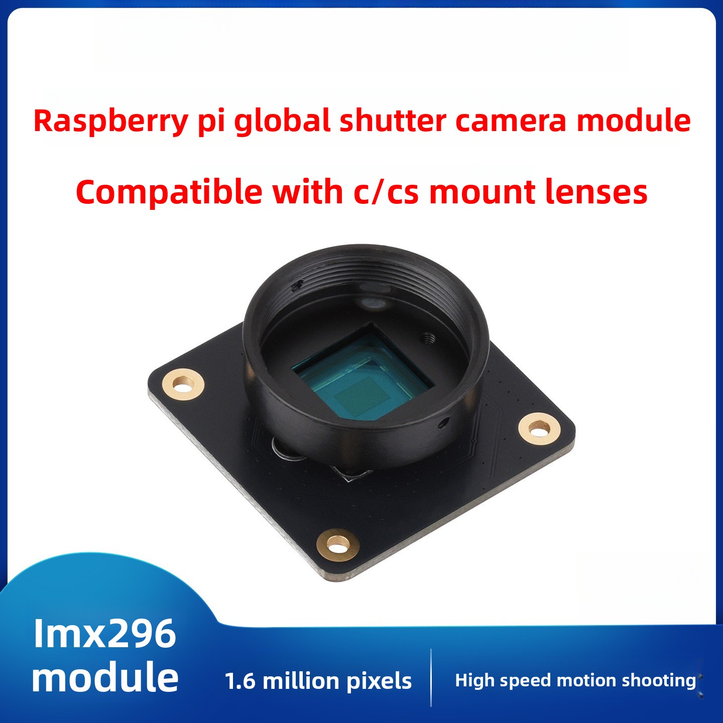 Модуль CMOS-сенсора Global Shu – обзор и цена Raspberry Pi Global Shutter Camera Imx296